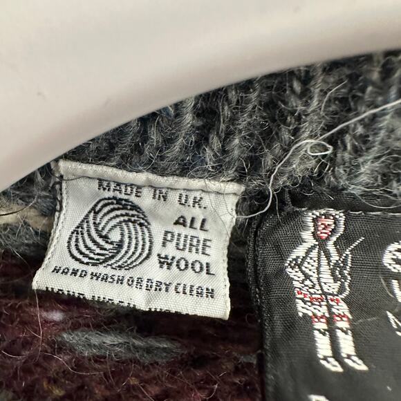 Eskimo Knitwear Mens Wool Sweater Sz XL Fair Isle Thick Cabincore Cozy Ski Lodge - Picture 4 of 9